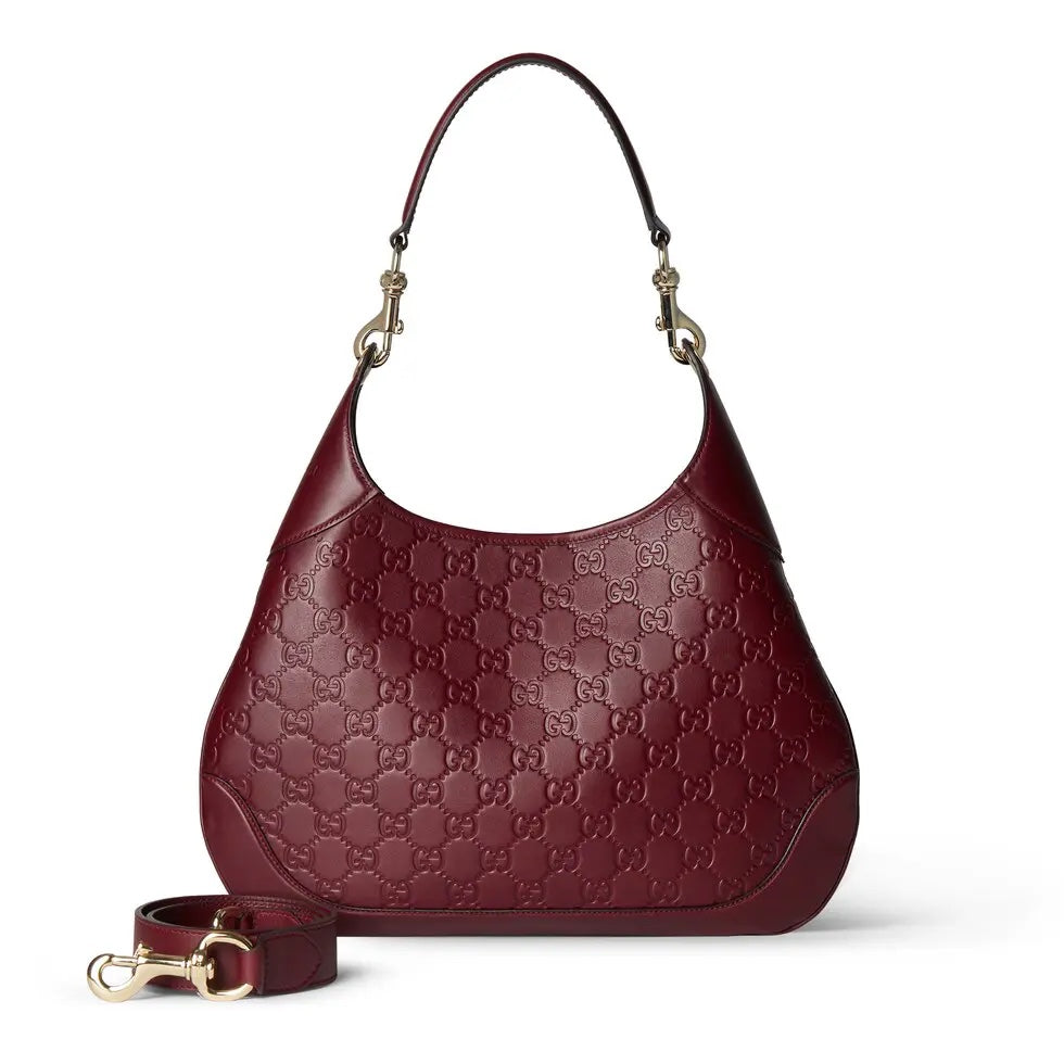 Red Printed Embossed Leather
