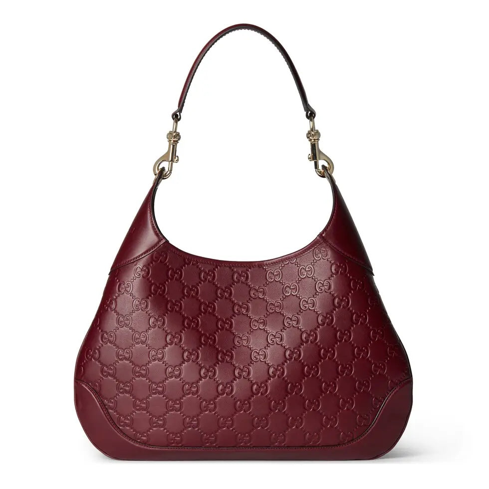 Red Printed Embossed Leather