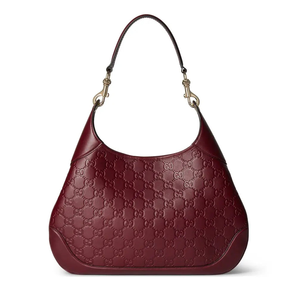 Red Printed Embossed Leather