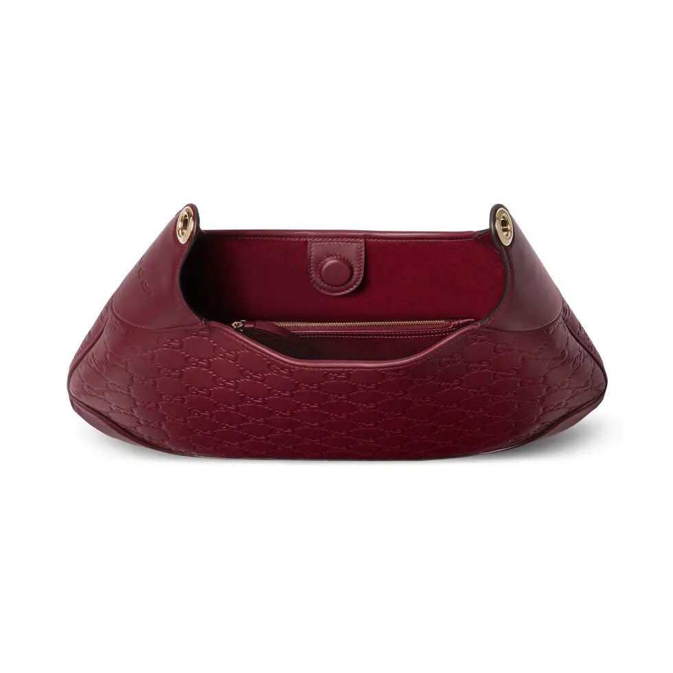 Red Printed Embossed Leather