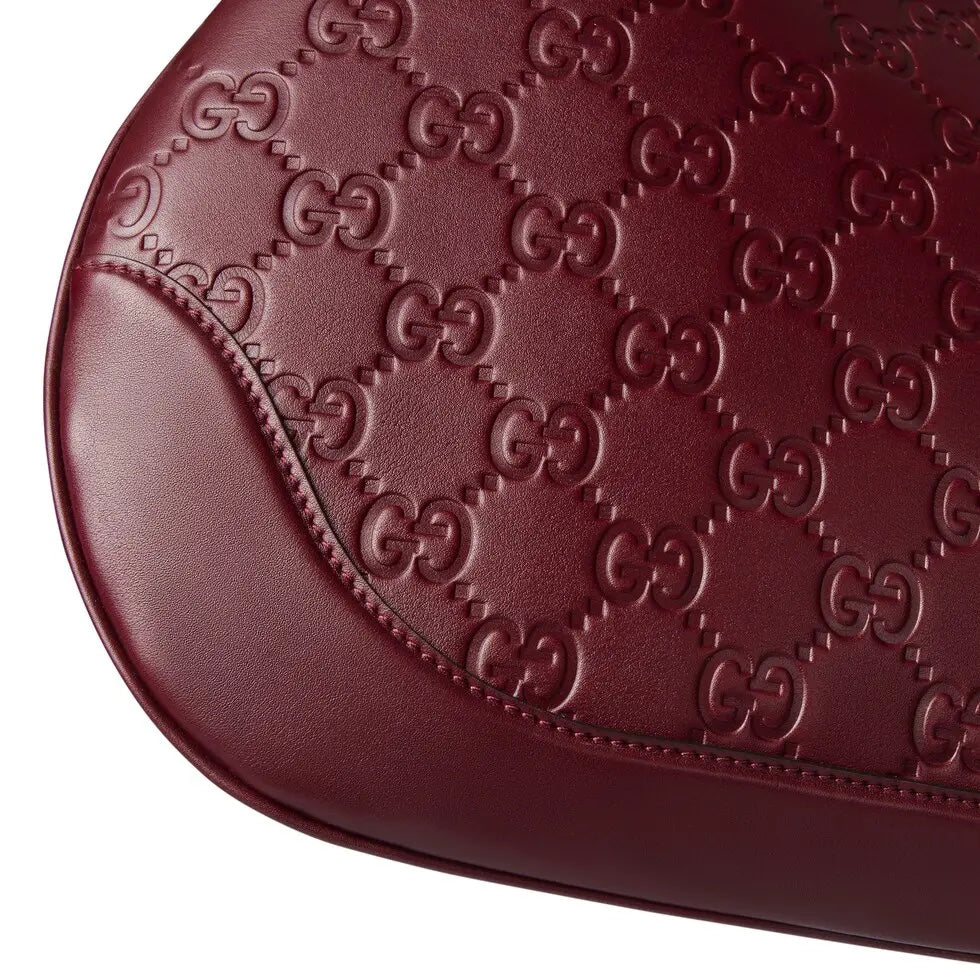 Red Printed Embossed Leather