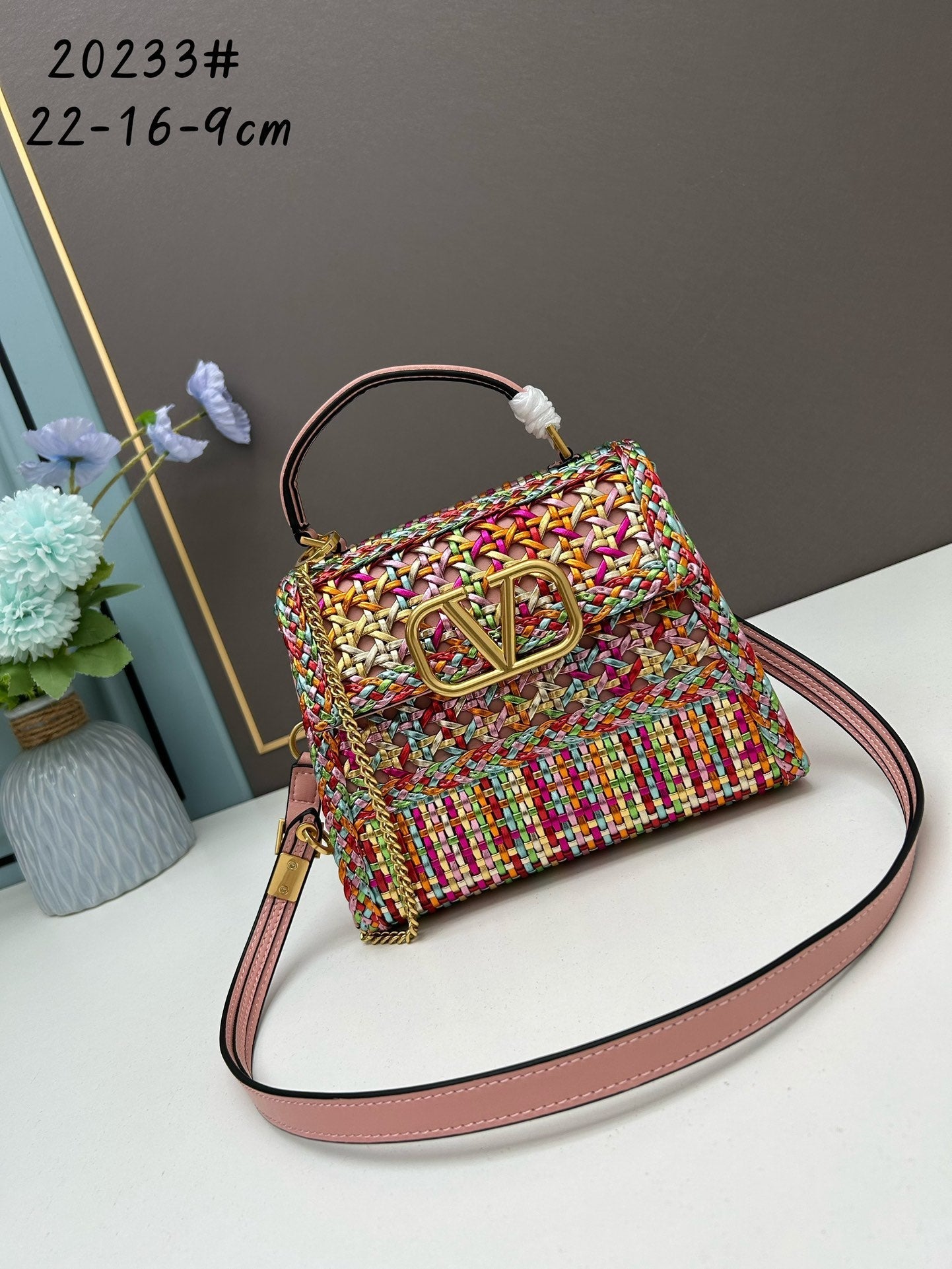 Cowhide woven bag